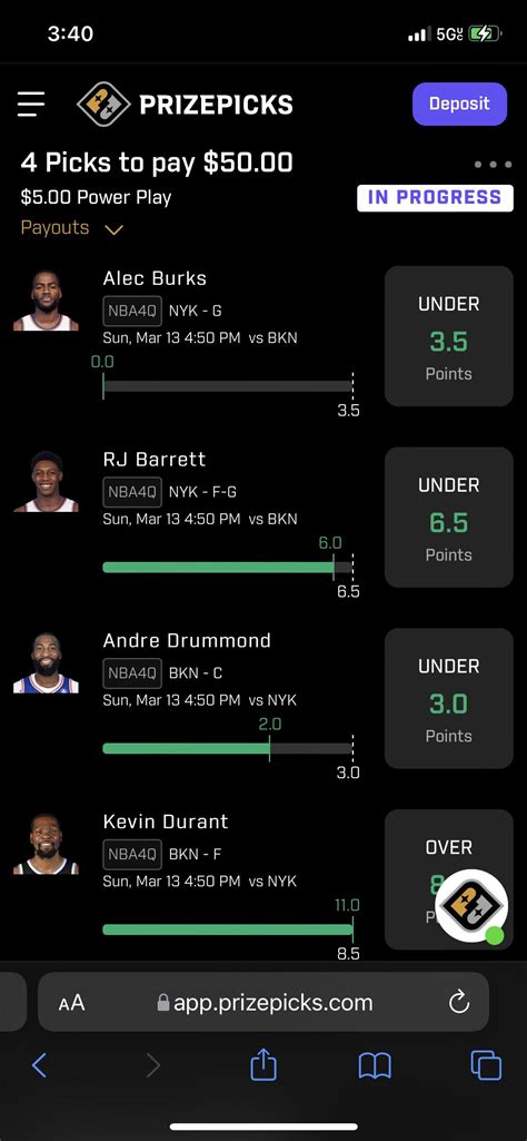 I like the 4th quarter : r/PrizePicks .